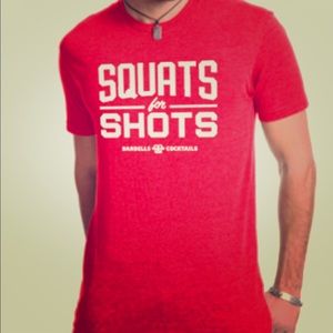 Super soft “Squats for Shots” crew neck t-shirt!